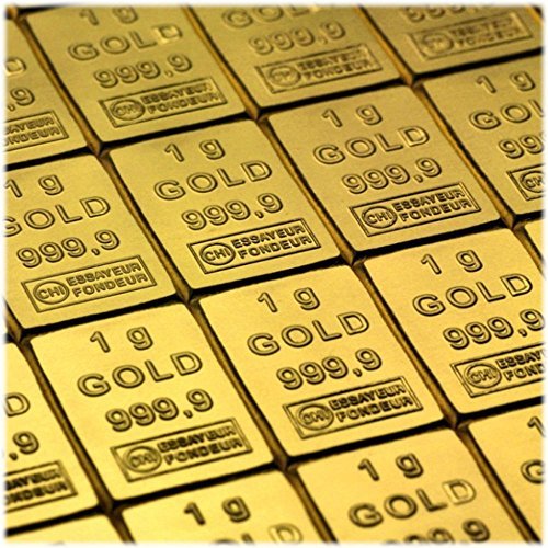 10 Gramm / 10g Gold bestehen aus 10x 1g (1 Gramm) Goldbarren 999,9 Feingold/Minibarren/Mini Goldbaren/Tafelbarren/Gold Barren/Tafel - 24 Karat - teilbar- in CombiBar Blister