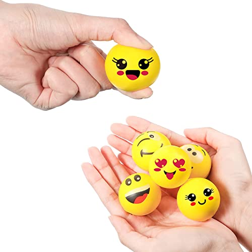 30 Stück Antistressball für Kinder Erwachsene Lächeln Gesicht Stress Bälle 1,6 Zoll Mini Schaum Stressabbau Bälle Stressabbau Spielzeug für Kindergeburtstag Mitbringsel (Niedlicher Stil)