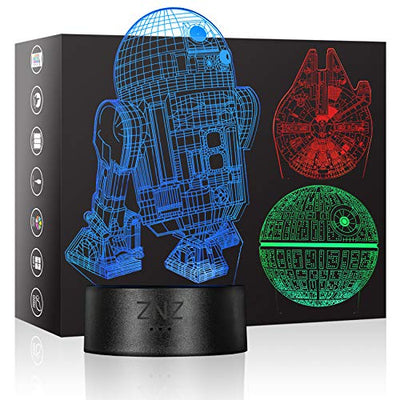 3D Lampe, ZNZ LED Illusion Led Nachtlicht, 16 Farbwechsel 3 Modell mit Remote & Smart Touch Lampe Weihnachts Geschenke für Kinder Männer Frauen - Geschenkapp