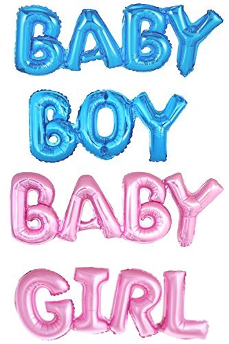 ballonfritz® Luftballon Baby Boy Schriftzug in Blau - XXL Folienballon als Geschenk zur Geburt eines Jungen, Baby-Shower-Party Deko oder Überraschung
