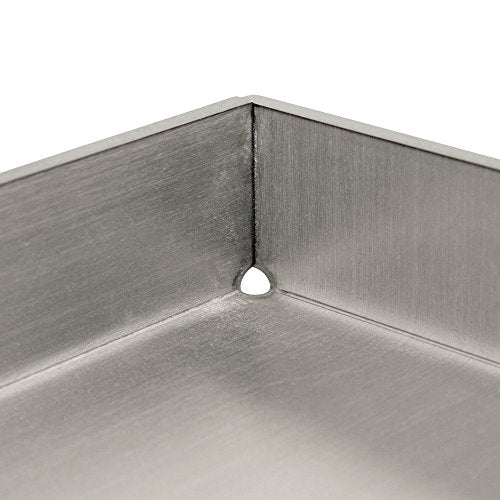 BBQ-Toro Edelstahl Grillplatte | 30 x 40 cm | BBQ Plancha passend für Weber Grill | rechteckig | universal und massiv | Grillblech für Holzkohle und Gas - Geschenkapp