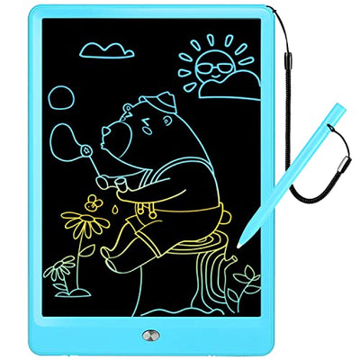 Bunte LCD Schreibtafel 10 Zoll LCD Writing Tablet Elektronischer Tablette Grafiktablet Digitaler Drawing Pad，Kinderspielzeug FÜR 3-12 Jahre Alte Mädchen (Blau)