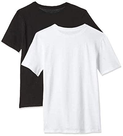 Calvin Klein Jungen T-Shirt 2PK SS Tee, Schwarz (Black/White LG 930), 158 (Herstellergröße: 12-14)