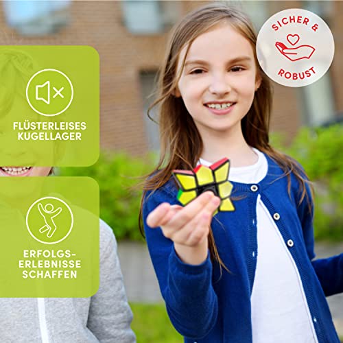 CUBIDI® Original Fidget Spinner - 3 x 3 x 1 Cube und Spinner in Einem mit optimierten Dreheigenschaften⎥Perfekt zum Stressabbau für Kinder und Erwachsene⎥Cube Fidget Toy - Geschenkapp