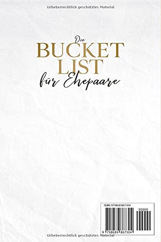 Die Bucket List für Ehepaare: 200 Dinge, die ihr nach der Hochzeit tun könnt - Geschenkapp