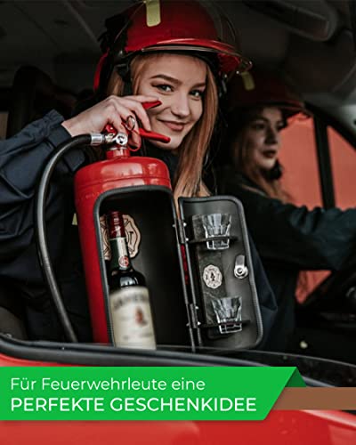 Die Minibar für alle Feuerwehrler - Unerlässliches Feuerwehr Zubehör Feuerwehrmann Firebar Feuerlöscher Bar | Männergeschenk | Geburtstagsgeschenk | Vatertag | Weihnachtsgeschenk - Geschenkapp