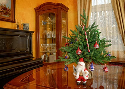 eveXmas 65cm Künstlicher Weihnachtsbaum, Tannenbaum Infinity Klassik Grün, 62 Zweige 100% PE-Spitzen, inklusive ständer sackleinen - Geschenkapp