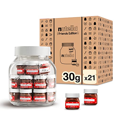 Ferrero nutella Friends Edition – Personalisierbare Mini nutella Gläser für ein individuelles Geschenk – 21 x 30 g - Geschenkapp