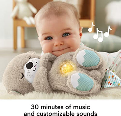 Fisher-Price FXC66 - Schlummerotter Spieluhr aus Plüsch, mit beruhigender Musik und rhythmischen Bewegungen zur Beruhigung, Babyspielzeug ab der Geburt ,1 Stück (1er Pack) - Geschenkapp