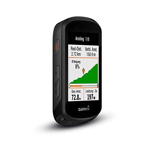 Garmin Edge 530 – GPS-Fahrradcomputer mit 2,6“ Farbdisplay, umfassenden Leistungsdaten, vorinstallierter Europakarte zur Navigation und bis zu 20 h Akkulaufzeit, MTB-Kennzahlen, Schwarz - Geschenkapp