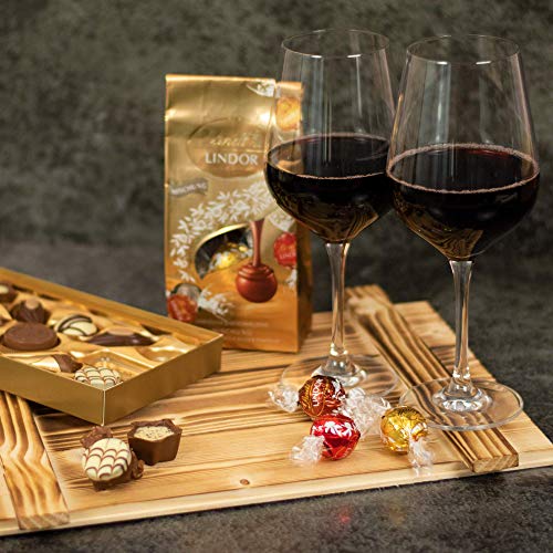 Geschenkset Mailand | Geschenkkorb gefüllt mit Rotwein & Lindt Pralinen | Wein und Schokolade Präsentkorb für Frauen & Männer zu Geburtstag, Muttertag, Vatertag - Geschenkapp
