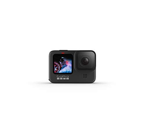 GoPro HERO9 Black Bündeln – Enthält die Fernbedienung, Ersatzbatterien (insgesamt 2) und Tragetasche - Geschenkapp