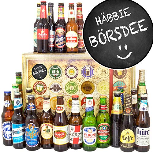 Häbbie Börsdee / 24x Bier aus aller Welt/Geschenke zum Geburtstag/Adventskalender Bier Männer - Geschenkapp