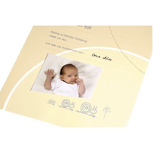 Hama Baby-Tagebuch für Jungen und Mädchen (Babyalbum mit 44 illustrierten Seiten, Album zum Selbstgestalten) beige - Geschenkapp