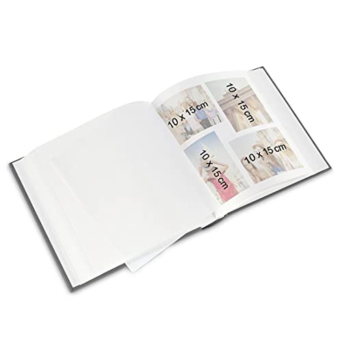 Hama Fotoalbum Jumbo 30x30 cm (Fotobuch mit 100 weißen Seiten, Album für 400 Fotos zum Selbstgestalten und Einkleben) hellblau - Geschenkapp