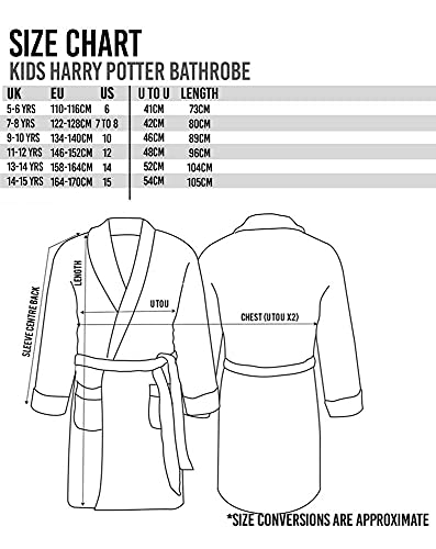 Harry Potter-Dressing-Kleid Kinder rote oder blaue Optionen-Pyjama-Robe 13-14 Jahre - Geschenkapp