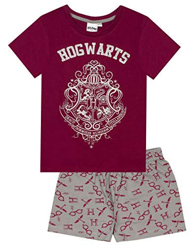 Harry Potter Hogwarts Crest Glitter Print Mädchen Pyjama mit langem oder kurzem - Geschenkapp
