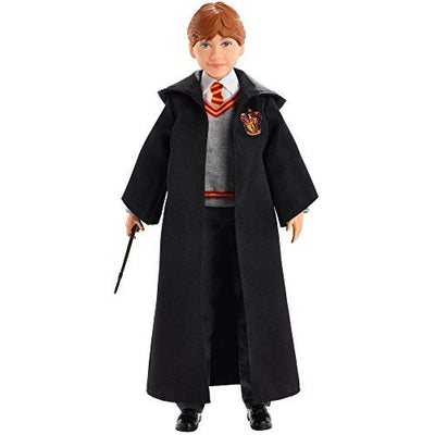 Harry Potter Mattel FYM52 - Ron Weasley Sammlerpuppe (ca. 26 cm) mit Hogwarts-Uniform, Gryffindor-Robe und Zauberstab, Spielzeug ab 6 Jahren - Geschenkapp