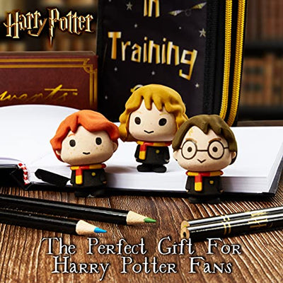 Harry Potter Radiergummi Kinder Schule, 3 Figuren Radiergummi Set, Back to School Kinder Schreibwaren, Einschulung Geschenk - Geschenkapp