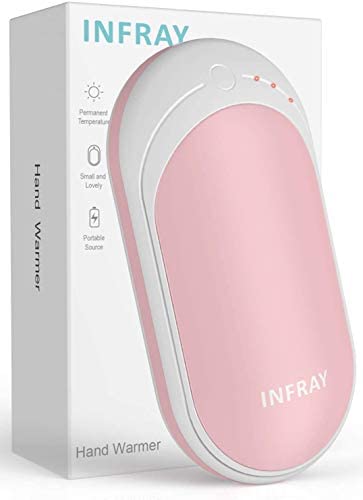 infray Handwärmer, Powerbank 5200mAh wiederaufladbare Handwärmer tragbare Taschenwärmer elektrische Handwärmer USB Ladegerät Geschenk für Frauen Kinder Mann pink - Geschenkapp