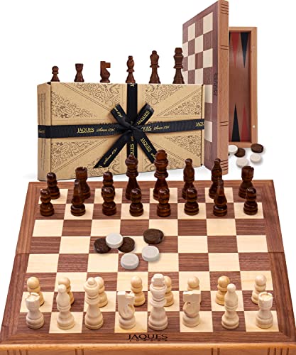 Jaques of London Schachspiel mit Backgammon | Schachbrett | Backgammon Holz Schachspiel Holz | Schach | Seit 1795 - Geschenkapp