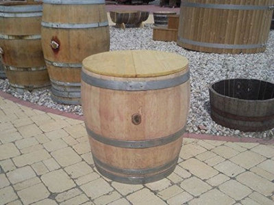 JUNIT 200L-Weinfass Regentonne aus gebrauchtem Barrique-Eichenfass - Geschenkapp