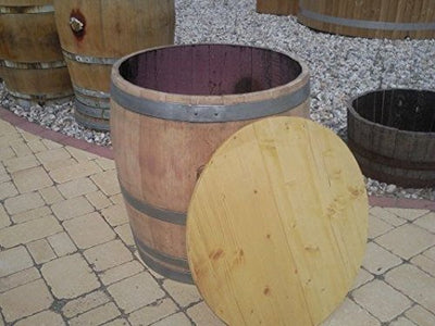 JUNIT 200L-Weinfass Regentonne aus gebrauchtem Barrique-Eichenfass - Geschenkapp