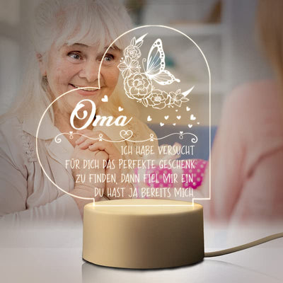 Juratar Geschenke für Oma von Enkeln, LED Lampe Nachtlicht Personalisierte Oma Geschenk Geburtstag, Großelterntag, Weihnachtsgeschenke, Muttertagsgeschenke für Oma - Geschenkapp