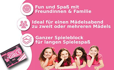 KARTENVERSAND24 Stadt Land Fluss Mädchen Edition Girls Geschenk für Teenager Geschenke Spiel Quiz Mädelsabend Mädels - Geschenkapp