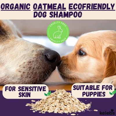 KELEBS Hundeshampoo Sensitiv | Fellpflege Hund | hundeshampoo welpen | Beruhigende natürliche Hunde Shampoo Seifenstücke | mit Lavendel Öl & Haferflocken | Vegan | 3er Pack - Geschenkapp