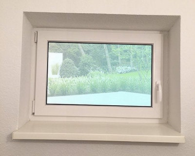 Kellerfenster - Kunststoff - Fenster - innen weiß/außen weiß - BxH: 80 x 50 cm - 800 x 500 mm - DIN Rechts - 2 fach Verglasung - 60 mm Profil - Geschenkapp
