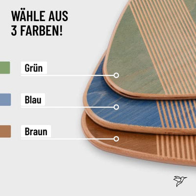 kolibri boards Round Grip - Balance Board | Made in Germany | inkl. Korkrolle | nachhaltig | 100% Holz | kein Plastik | einzigartiger Halt | perfekt für Anfänger und Fortgeschrittene - Geschenkapp