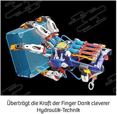 Kosmos 620844 Cyborg-Hand - hydraulisch gesteuerte XXL-Roboter-Hand, größenverstellbar, auch für Linkshänder geeignet, Experimentierkasten für Kinder ab 10-14 Jahre - Geschenkapp