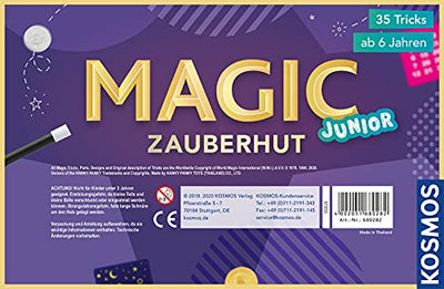 Kosmos 680282 - Magic Zauberhut, Lerne einfach 35 Zaubertricks und Illusionen, Zauberkasten mit Zauberstab und vielen weiteren Utensilien, für Kinder ab 6 Jahre - Geschenkapp