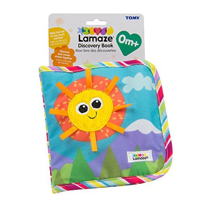 LAMAZE Classic Discovery Soft Book, Baby Books from Birth with Clip on Pram, Textured Baby Sensory Toy with Bright Colours Suitable for Babies Boys and Girls from 0 to 6 Months - Geschenkapp