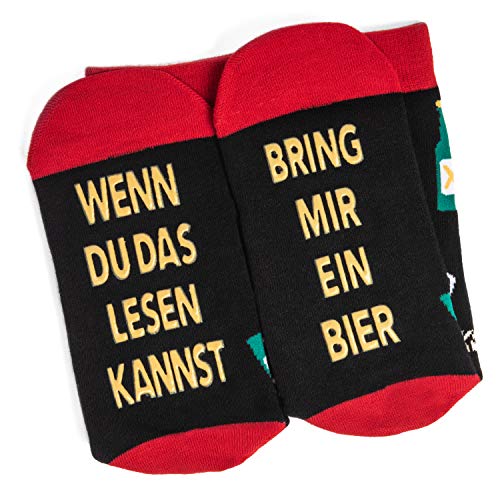 Lavley Wenn Du Das Lesen Kannst Bring Mir Lustig Socken für Frauen und Männer (Bier) - Geschenkapp