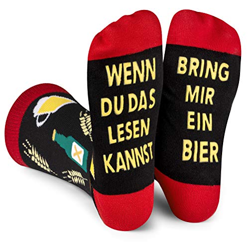 Lavley Wenn Du Das Lesen Kannst Bring Mir Lustig Socken für Frauen und Männer (Bier) - Geschenkapp