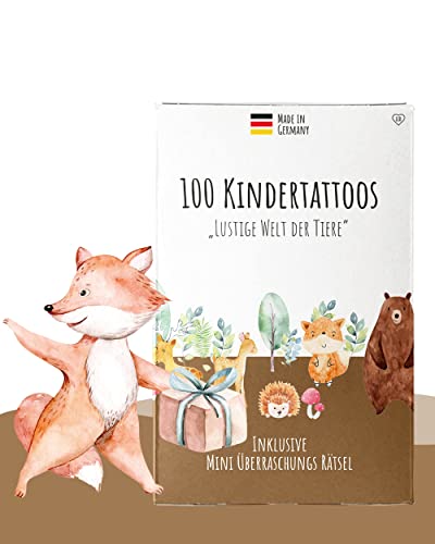 lila liebt dich / 100 besonders hautfreundliche Kindertattoos, Tattoo Kinder Tiere, Kinder Tattoo als Mitgebsel // Made in Germany - Geschenkapp
