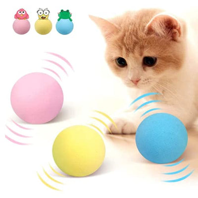 LKJYBG Katzenminzenbälle, 3-teiliges interaktives Katzenspielzeug mit intelligentem Abzug, Kätzchenspielzeug, echte Tierrufe, Soundspielzeug für Katzen, Geschenke für Katzen/Hunde - Geschenkapp