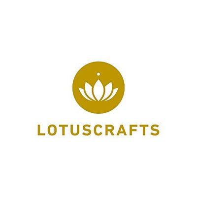 Lotuscrafts Yogakissen Meditationskissen Rund Lotus - Sitzhöhe 15cm - Waschbarer Bezug aus Baumwolle - Yoga Sitzkissen mit Dinkelfüllung - GOTS Zertifiziert (Block Print Edition) - Geschenkapp