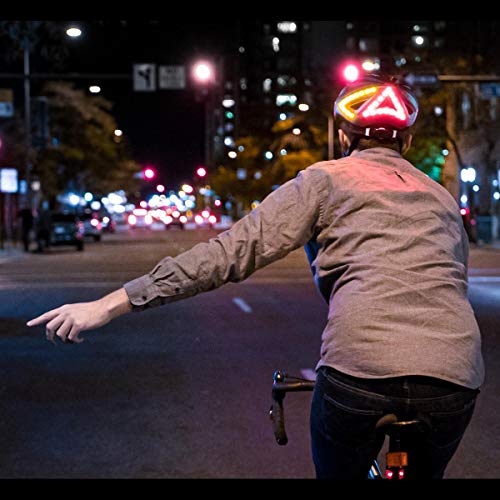 Lumos Kickstart Smart-Helm | Fahrradzubehör | Vorder- und Rücklicht (LED) | Blinker | Bremslichter | Bluetooth-Verbindung | Erwachsene: Männer, Frauen (Pearl White) - Geschenkapp