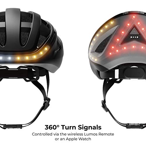 Lumos Kickstart Smart-Helm | Fahrradzubehör | Vorder- und Rücklicht (LED) | Blinker | Bremslichter | Bluetooth-Verbindung | Erwachsene: Männer, Frauen (Pearl White) - Geschenkapp