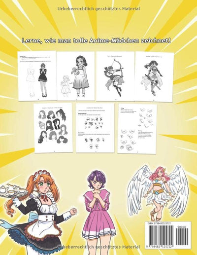 Manga-Mädchen zeichnen lernen: Lernen Sie, fantastische Manga- und Anime-Mädchen zu zeichnen - Eine Schritt-für-Schritt-Anleitung zum Zeichnen für Kinder, Jugendliche und Erwachsene - Geschenkapp
