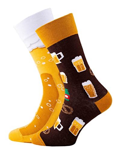 Many Mornings Unisex Craft Beer Mismatched Socken, Multi-Color, 43-46 - Geschenkapp