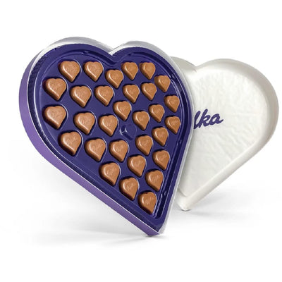 Milka Schokoladenherz Personalisiert mit Name und Text - Herzförmige Pralinen Schokoladengeschenke mit Haselnuss-Nougat Cremefüllung, Klassisches Milkadesign (187 Gramm - Milka Herz) - Geschenkapp