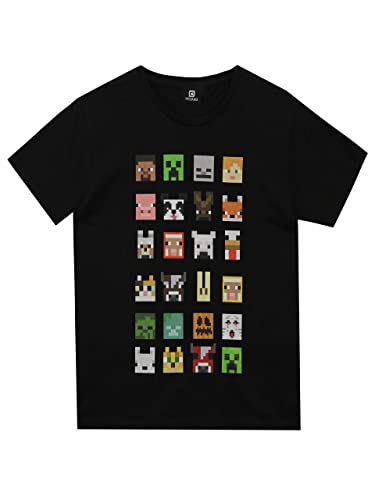 Minecraft Jungen T-Shirt 8 Bis 9 Jahre Schwarz - Geschenkapp