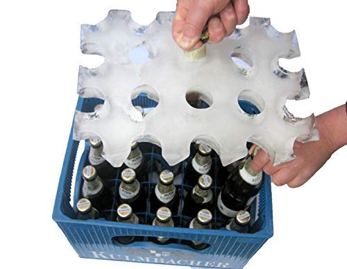 Monsterzeug Bierkühler, Eisblockform für Bierkisten, Für Kasten mit 20 x 0,5 l Flaschen, blau - Geschenkapp