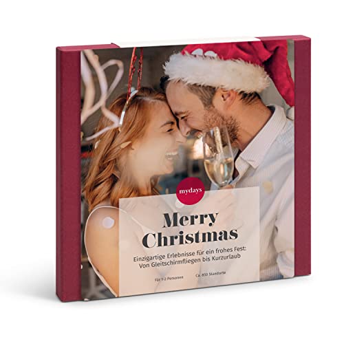 mydays Geschenkbox Merry Christmas, ca. 74 Erlebnisse an 850 Standorten, Erlebnis-Gutschein für 1-2 Personen - Geschenkapp