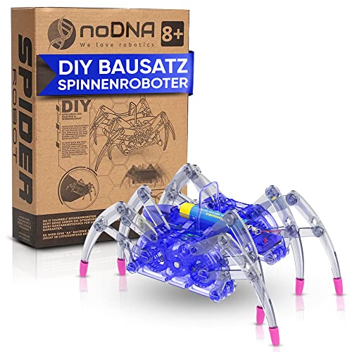 noDNA – Spider Robot Spinnen Roboter zum selbst zusammenbauen – Roboter Bausatz für Kinder ab 8 Jahren – Kinder Spielzeug Roboter mit 8 Beinen - Geschenkapp