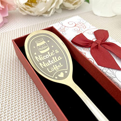 Nutella Löffel in Geschenkbox – personalisierter Löffel – Nutella Liebhaber Löffel – Individueller Löffel – Geburtstagsgeschenk in Geschenkbox – Nutella Geschenk – Andenken - Geschenkapp